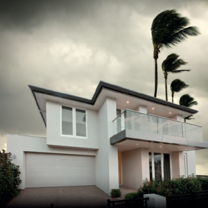 gliderol garage door in a storm